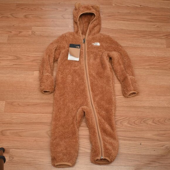 The North Face Unisex Baby 18-24 M Almond Butter Bear One Piece Full Zip New